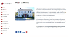 Desktop Screenshot of mapleleafclinic.com