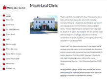 Tablet Screenshot of mapleleafclinic.com